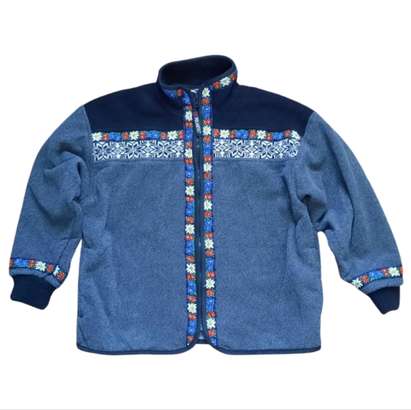 Alpine Style Zip Up Fleece Girls 8-10 - Picture 1 of 8